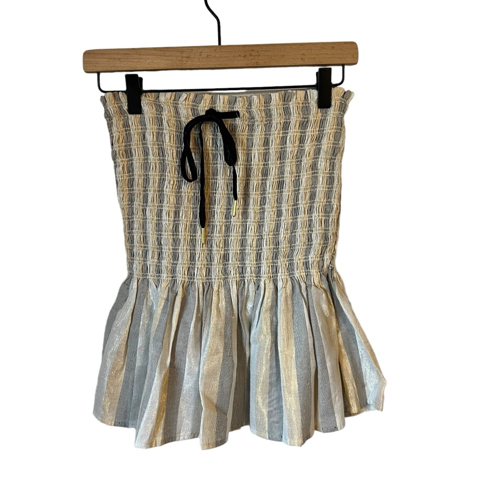 NWT Never A Wallflower Deset Metallic Stripe Skirt